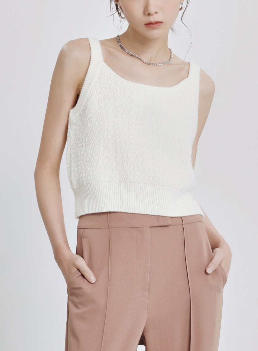 質感羊毛提織兩穿毛衣背心